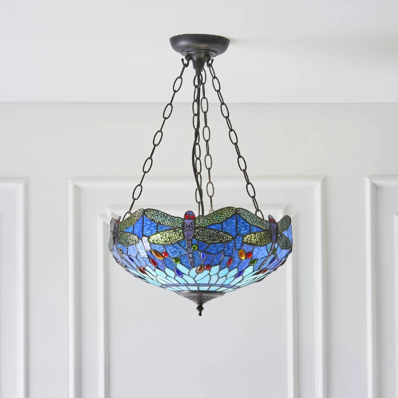 Lampa Wisząca Dragonfly blue (64075) Tiffany