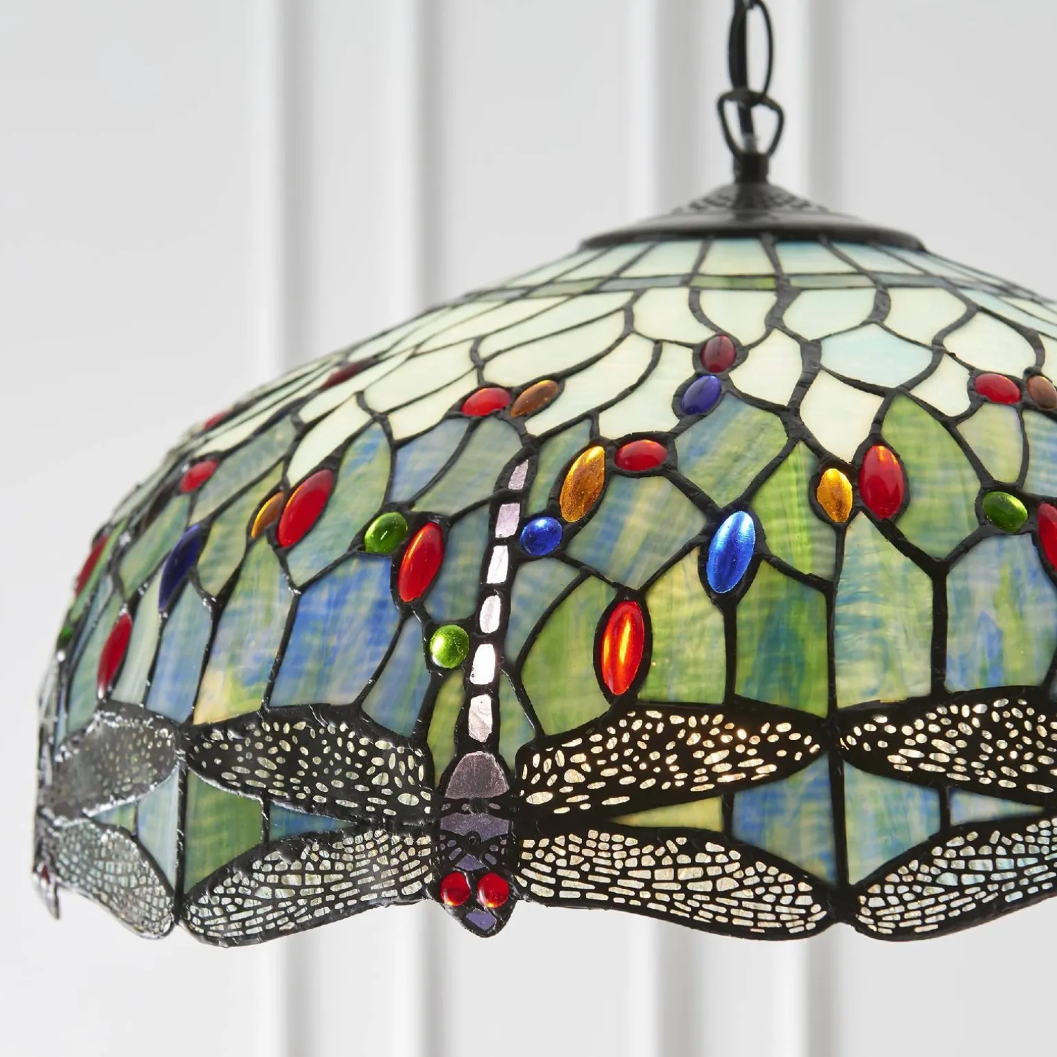 Lampa Wisząca Dragonfly blue (66148) Tiffany