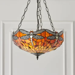 Lampa Wisząca Dragonfly flame (64076) Tiffany