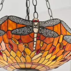 Lampa Wisząca Dragonfly flame (64076) Tiffany