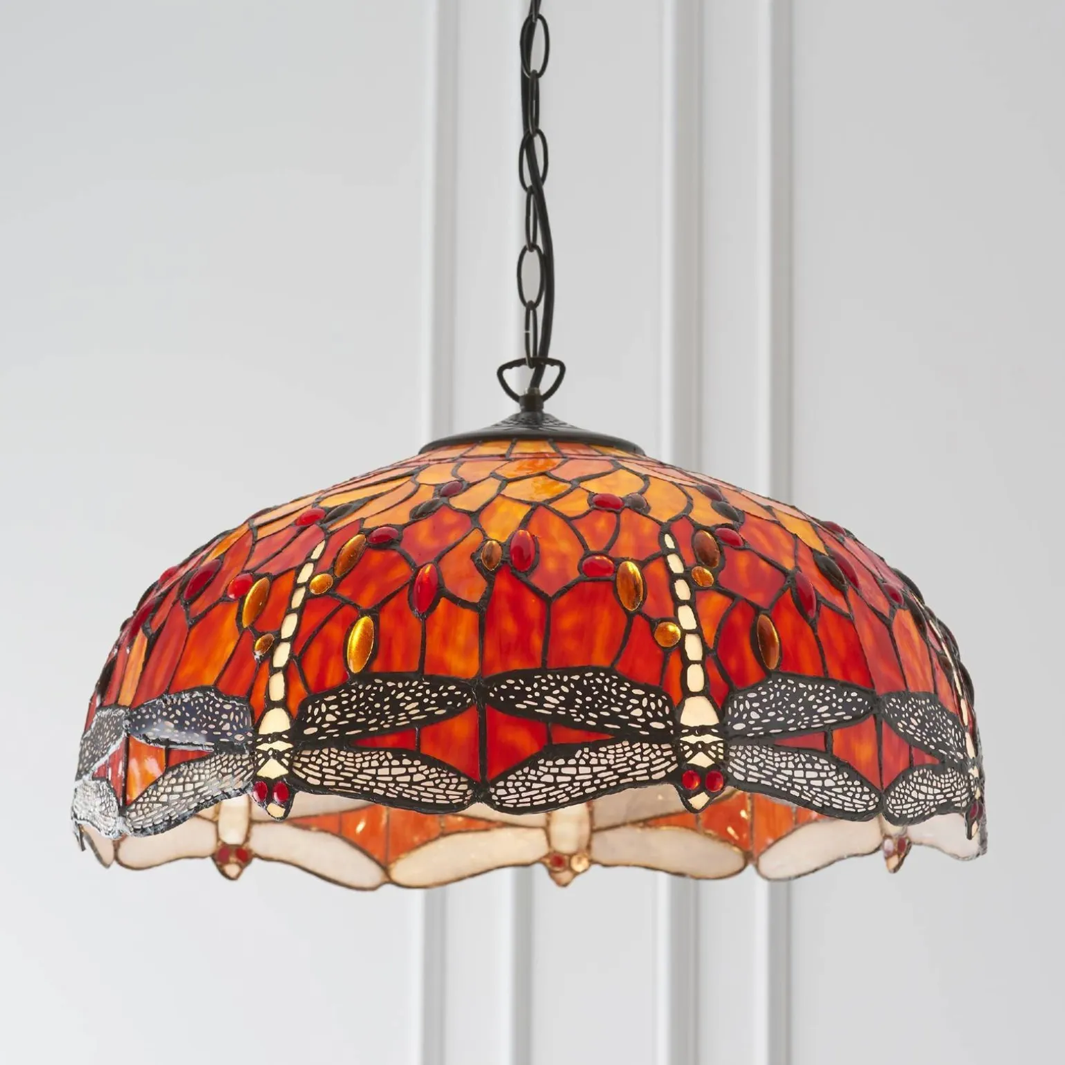 Lampa Wisząca Dragonfly flame (64082) Tiffany