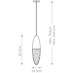 Lampa wisząca Ecrou - Matowa czerń (QN-ECROU-1P-BK) - Quintiesse