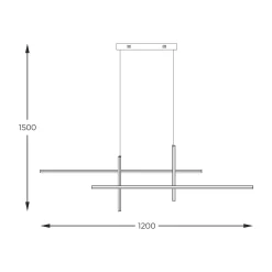Lampa wisząca EDGE (22008P-BK/GD) - Zuma Line
