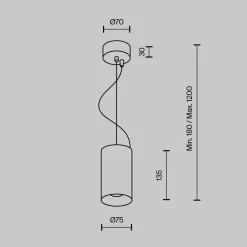 Lampa wisząca Efir (P089PL-15W3K-B) - Maytoni