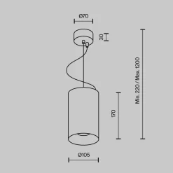 Lampa wisząca Efir (P089PL-33W3K-MG) - Maytoni