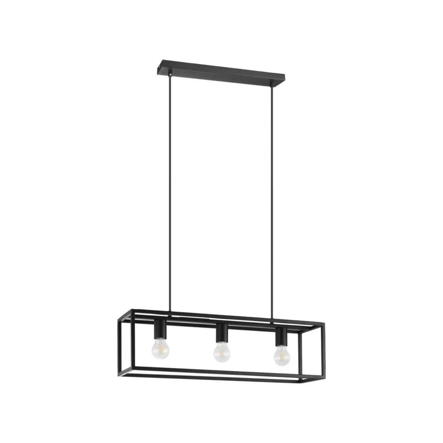 Lampa wisząca Elswick 3x E27 czarna (49564 - Eglo) - żyrandol