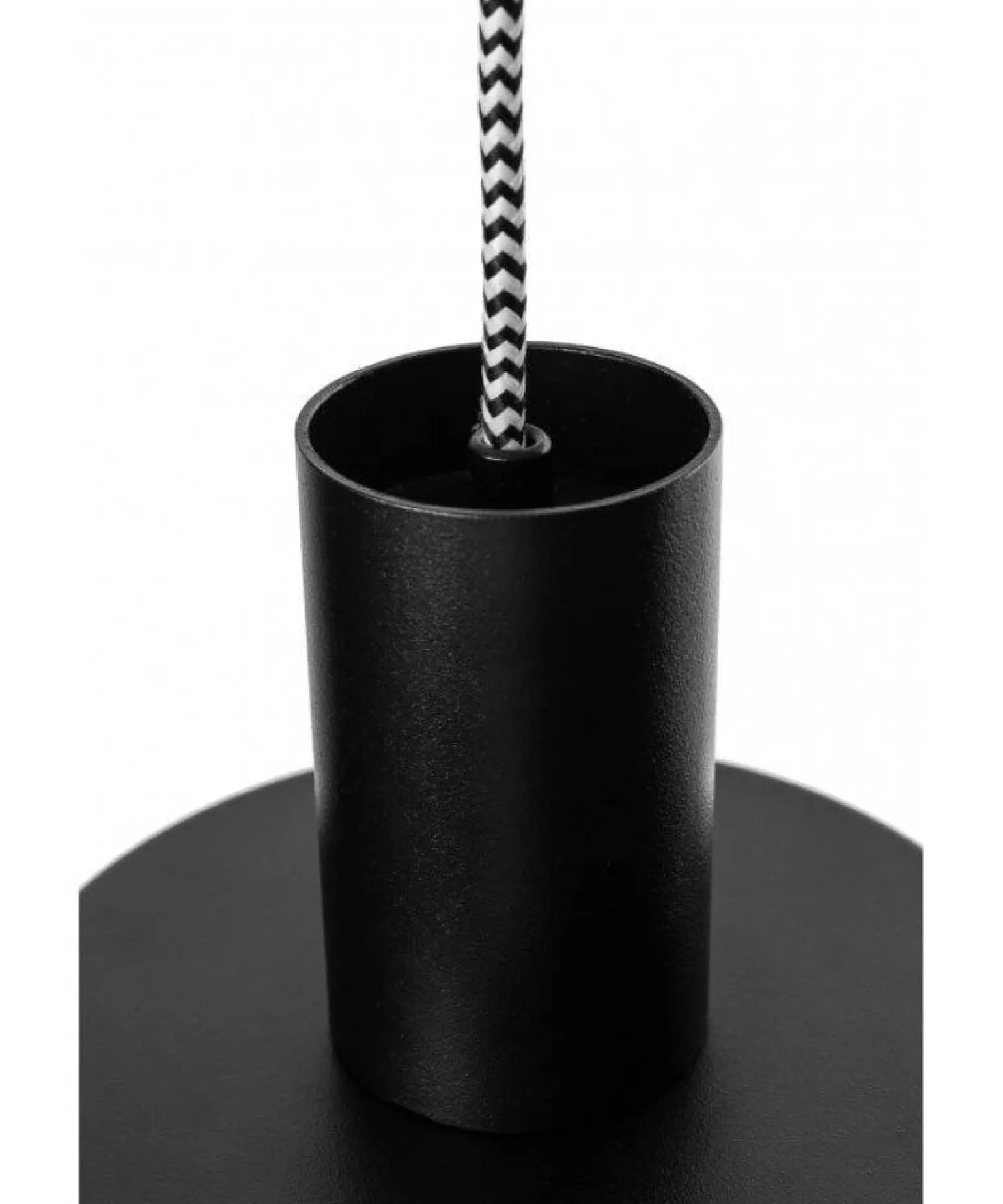 Lampa wisząca Enkel 1 z oplotem poliestrowym czarnym (EN1122P0) - Ummo