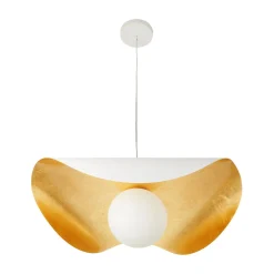 Lampa wisząca ENZO biało złota 80 cm (ST-F22020601-D80 white) - Step into Design