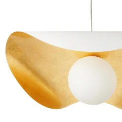 Lampa wisząca ENZO biało złota 80 cm (ST-F22020601-D80 white) - Step into Design