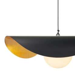 Lampa wisząca ENZO czarno złota 60 cm (ST-F22020601-D60 black) - Step into Design