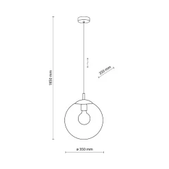 Lampa wisząca ESME GRAPHITE Ø 35 (5380) - TK Lighting