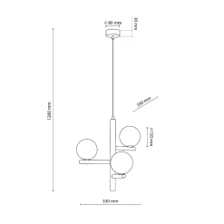 Lampa wisząca ESTERA WOOD 3 PŁ (6799) - TK Lighting