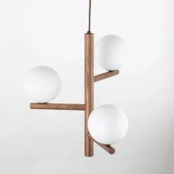Lampa wisząca ESTERA WOOD ORZECH 3 PŁ (10271) - TK Lighting
