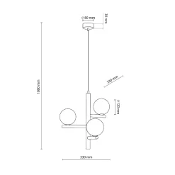 Lampa wisząca ESTERA WOOD ORZECH 3 PŁ (10271) - TK Lighting
