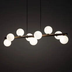 Lampa wisząca ESTERA WOOD ORZECH 9 PŁ (10273) - TK Lighting