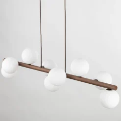 Lampa wisząca ESTERA WOOD ORZECH 9 PŁ (10273) - TK Lighting