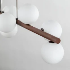 Lampa wisząca ESTERA WOOD ORZECH 9 PŁ (10273) - TK Lighting