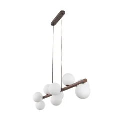 Lampa wisząca ESTERA WOOD ORZECH 9 PŁ (10273) - TK Lighting