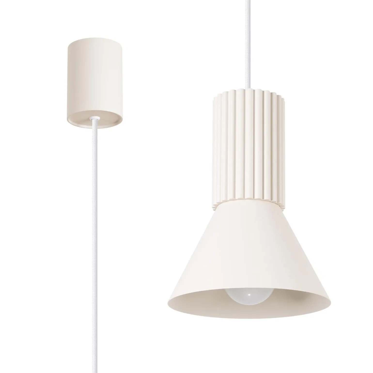 Lampa wisząca ESTRIA 1 beżowa (SL.1870) - Sollux Lighting