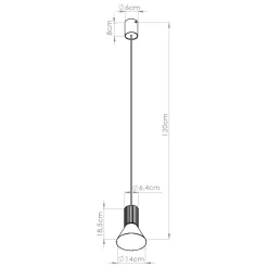 Lampa wisząca ESTRIA 1 beżowa (SL.1870) - Sollux Lighting