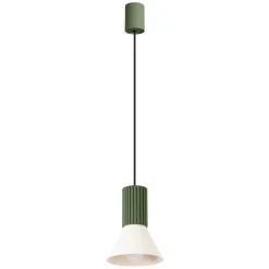 Lampa wisząca ESTRIA 1 beżowa/zielona oliwka (SL.1872) - Sollux Lighting