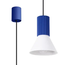 Lampa wisząca ESTRIA 1 biała/ultramaryna (SL.1874) - Sollux Lighting