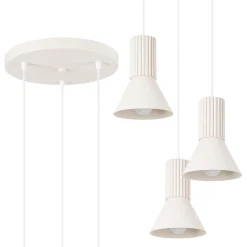 Lampa wisząca ESTRIA 3P beżowa (SL.1871) - Sollux Lighting