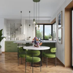 Lampa wisząca ESTRIA 3P beżowa/zielona oliwka (SL.1873) - Sollux Lighting