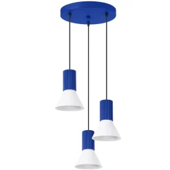 Lampa wisząca ESTRIA 3P biała/ultramaryna (SL.1875) - Sollux Lighting