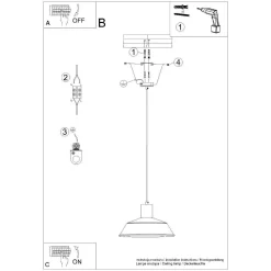 Lampa wisząca FANO czarna (SL.1322) - Sollux Lighting