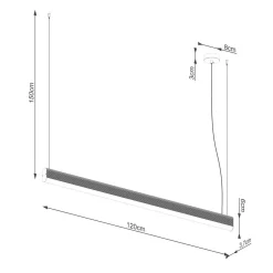 Lampa wisząca FARGE złota LED 3000K (TH.295) - Thoro Lighting