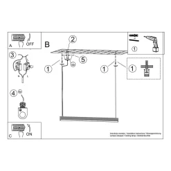 Lampa wisząca FARGE złota LED 3000K (TH.295) - Thoro Lighting