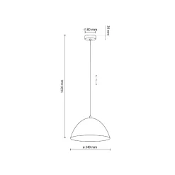 Lampa wisząca FARO OCHRA 1 Ø34 cm(10263) - TK Lighting