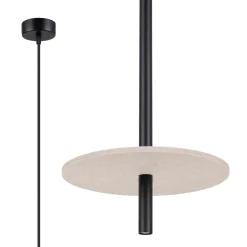 Lampa wisząca FELTRO 1 czarna/beżowa (SL.1879) - Sollux Lighting