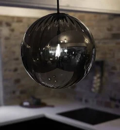 Lampa wisząca FENGARI 1L Matt Black/Smoke (108762) Markslojd