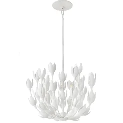 Lampa wisząca Flora - 3 źródła światła - Tynk strukturalny (QN-FLORA3-WHT) - Quintiesse