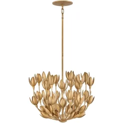 Lampa wisząca Flora - 3 źródła światła - Oksydowane złoto (QN-FLORA3-GD) - Quintiesse