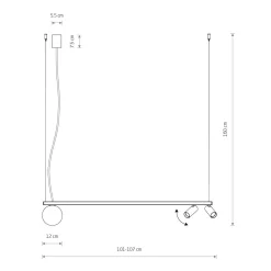 Lampa wisząca FOURTY III (11447) - Nowodvorski