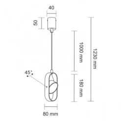 Lampa wisząca FUROKU (czarny) (7936) - Shilo
