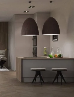 Lampa wisząca GANDRA duża czekoladowa (5040) - Shilo