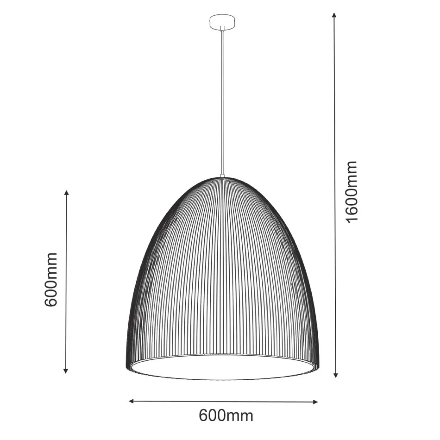 Lampa wisząca GANDRA duża platynowa (5029) - Shilo