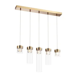 Lampa wisząca GEM 5 złota listwa (P0389-05E-F7AC) - Zuma Line
