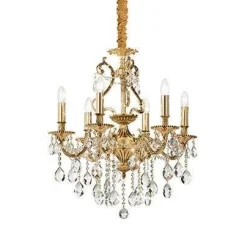Lampa wisząca GIOCONDA SP6 kol. złoty (060507) Ideal Lux - żyrandol