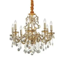 Lampa wisząca GIOCONDA SP8 kol. złoty (060514) Ideal Lux - żyrandol