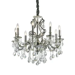 Lampa wisząca GIOCONDA SP8 kol. srebrny (044934) Ideal Lux - żyrandol