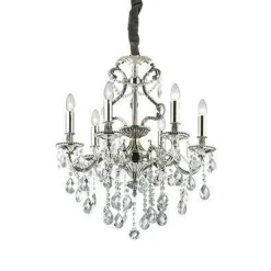 Lampa wisząca GIOCONDA SP6 kol. srebrny (044927) Ideal Lux - żyrandol