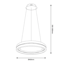 Lampa wisząca GRAVITY 36W LED (ML1183) - Milagro
