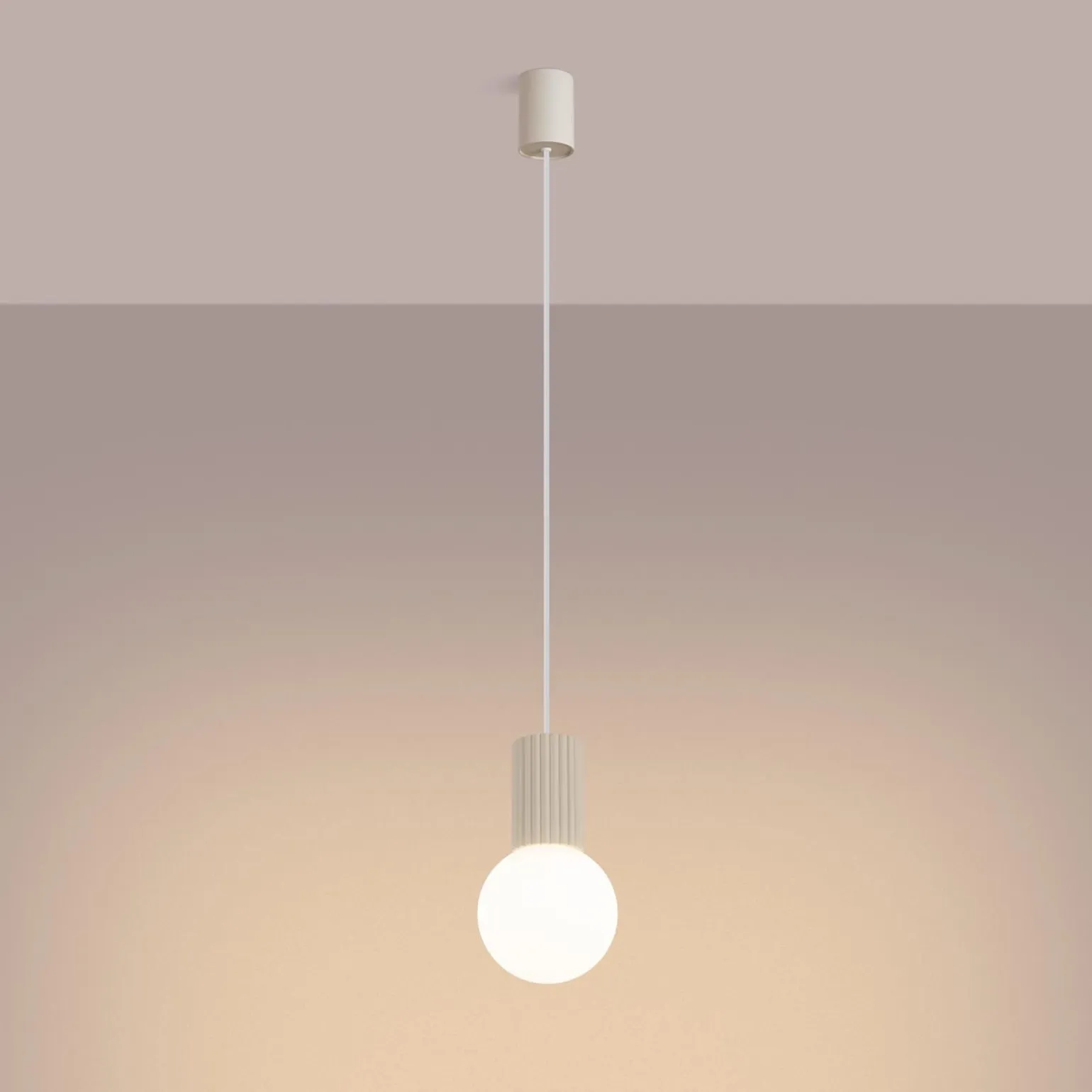 Lampa wisząca HALO 1 beżowa (SL.1719) - Sollux Lighting