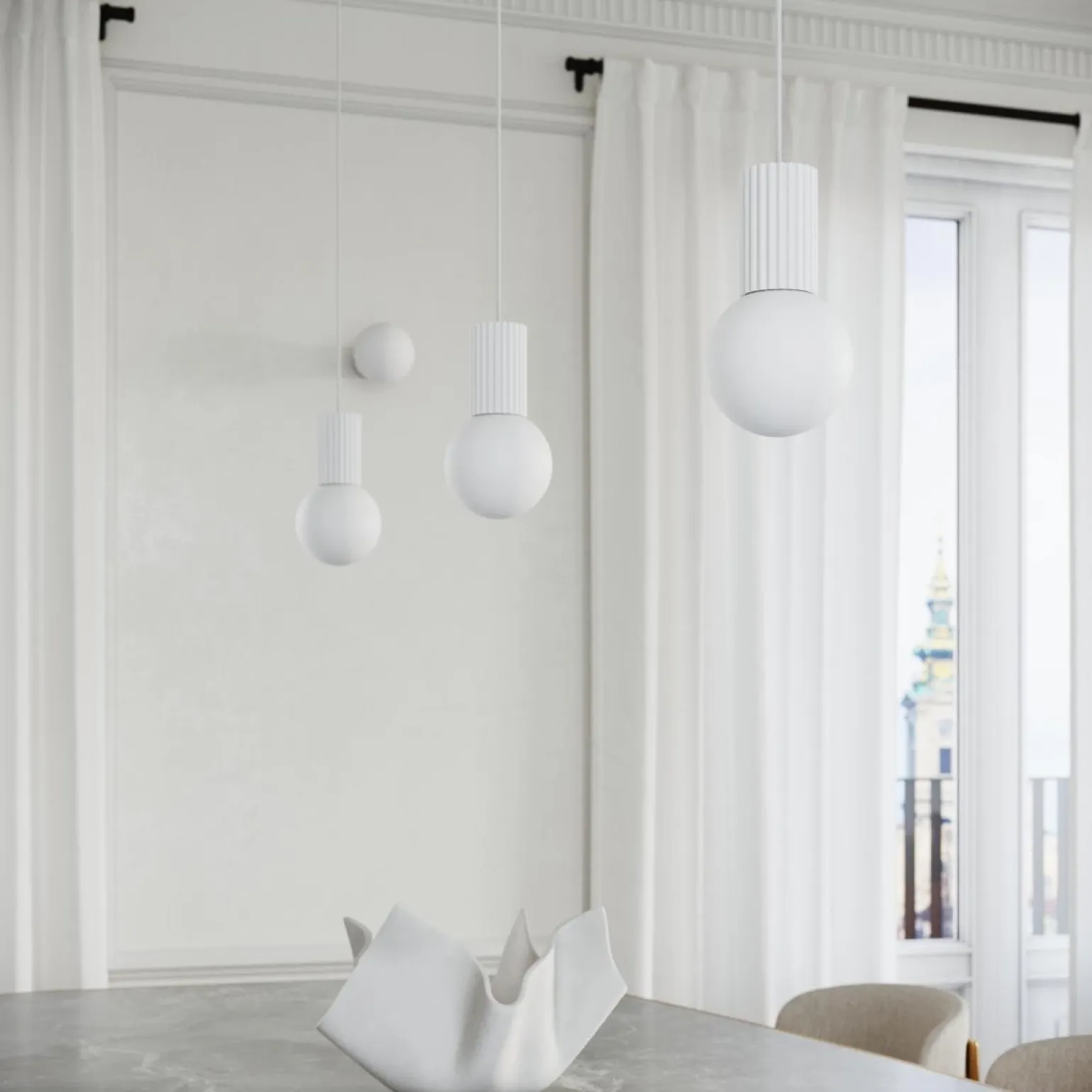 Lampa wisząca HALO 1 biała (SL.1709) - Sollux Lighting