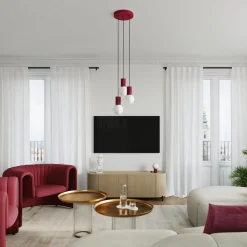 Lampa wisząca HALO 1 burgund (SL.1749) - Sollux Lighting